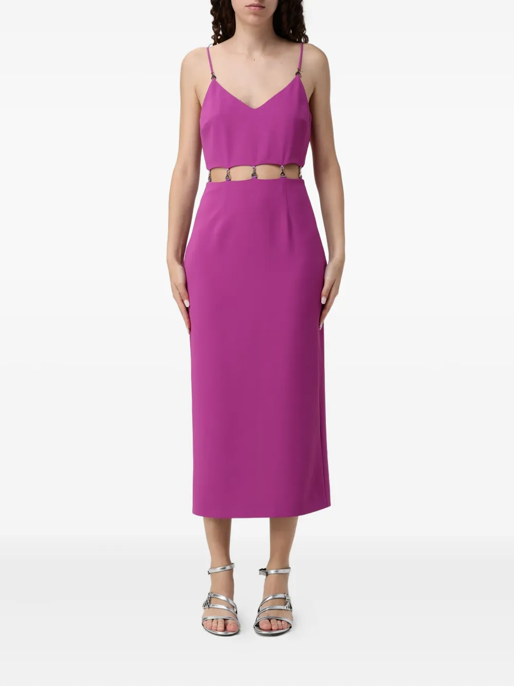 Patrizia Pepe cut-out midi dress | Purple | Image 1