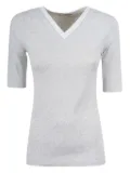 Peserico V-neck top - Grey