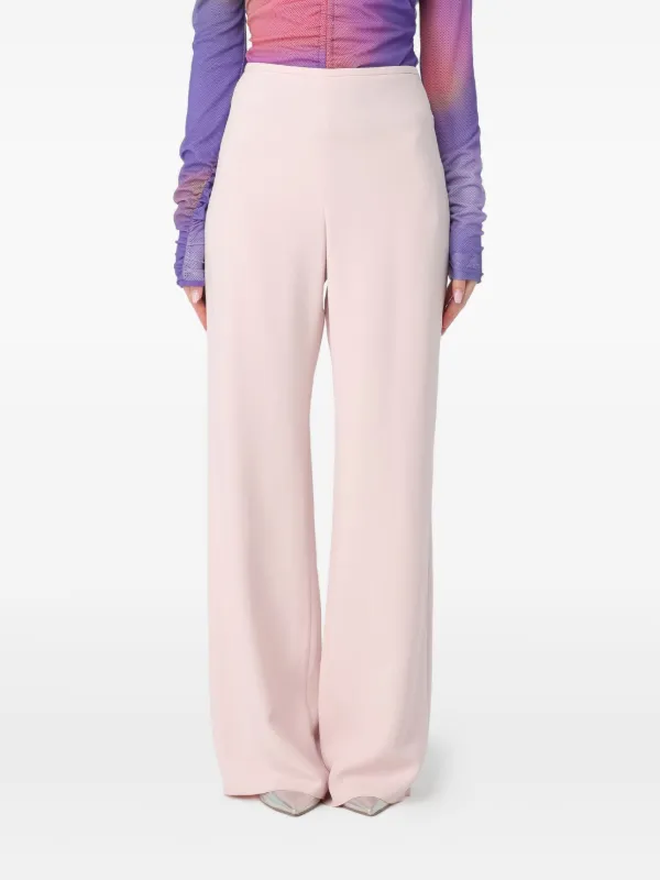 Emporio Armani Flat-front Trousers in Pink