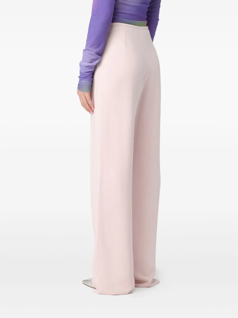 Emporio Armani flat-front trousers - Roze