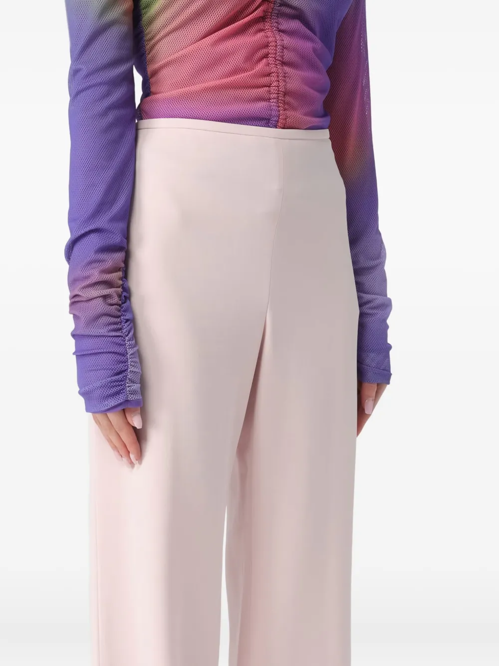 Emporio Armani Broek met platte voorkant Roze