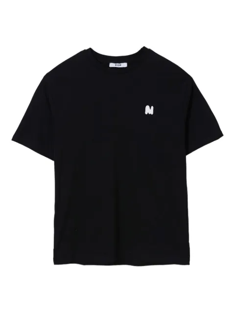MSGM Kids logo-embroidered T-shirt