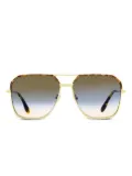 Victoria Beckham Eyewear VB 212S square-frame sunglasses - Gold
