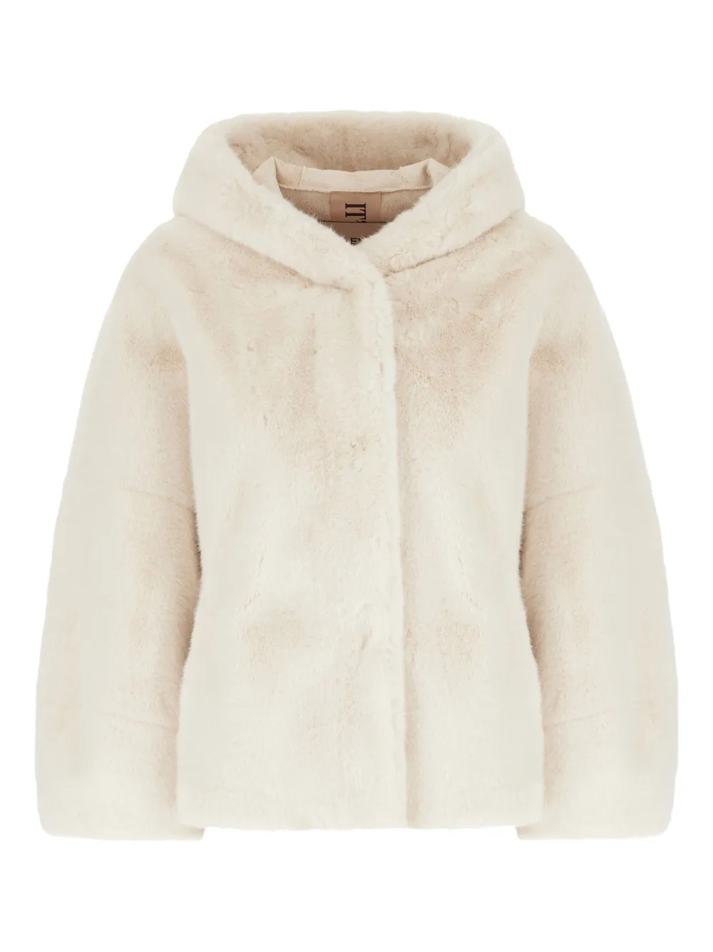 Valentini hooded faux-fur jacket | Neutrals | Image 1