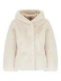 Valentini hooded faux-fur jacket - Neutrals