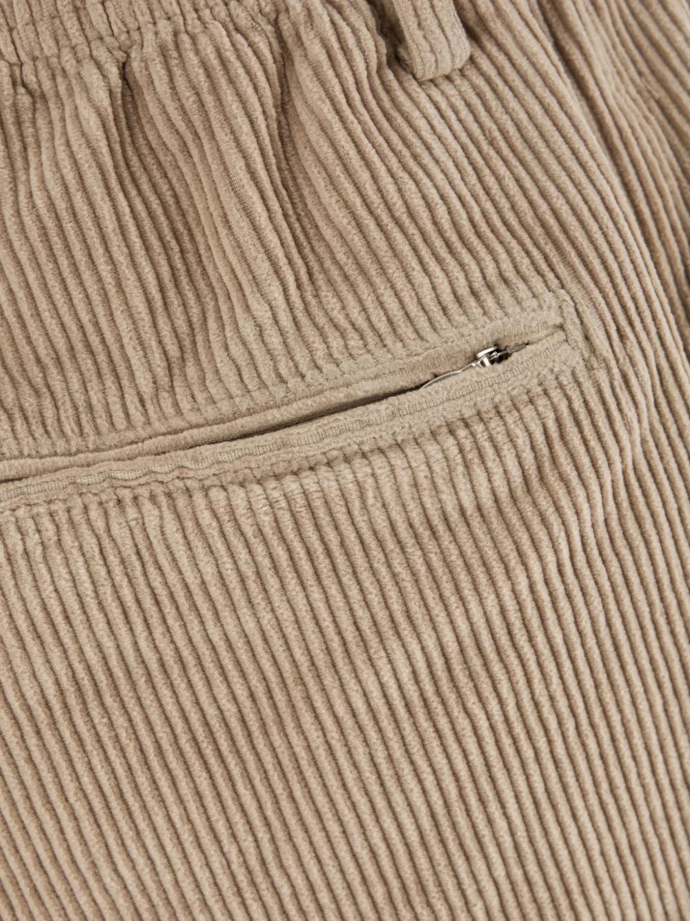 Cellar Door Ribfluwelen plooibroek Beige