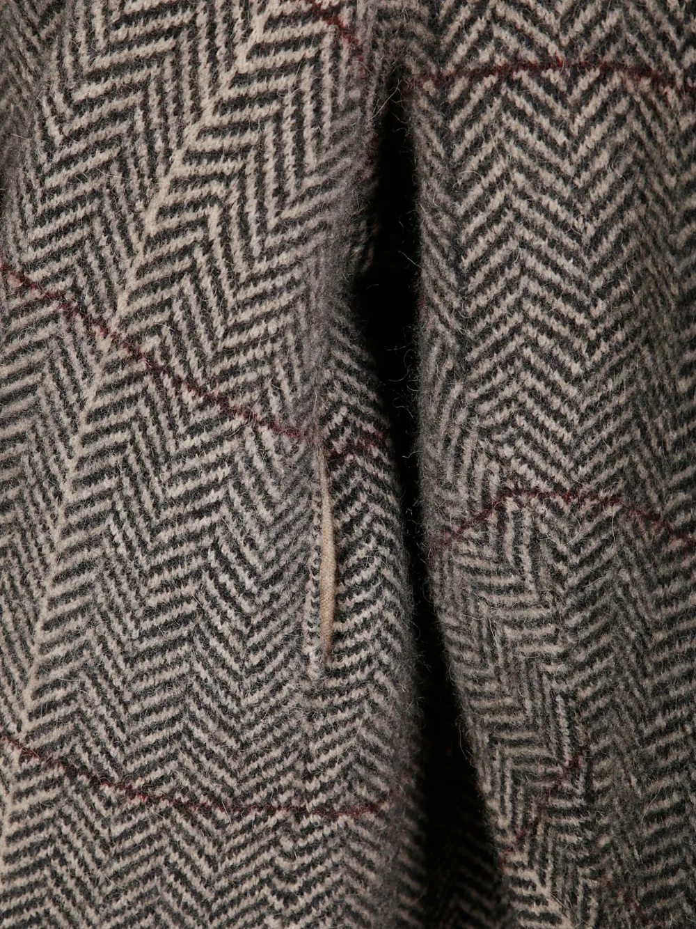 Boboutic Herringbone Checked Double-breasted Coat In Gray
