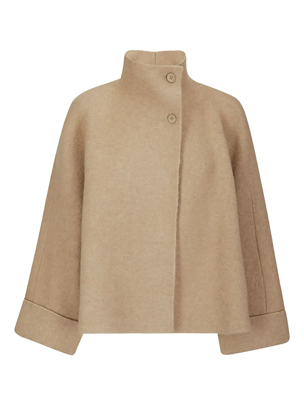 Boboutic Double-breasted High-neck Jacket In Brown