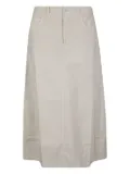 Labo Art corduroy midi skirt - Neutrals