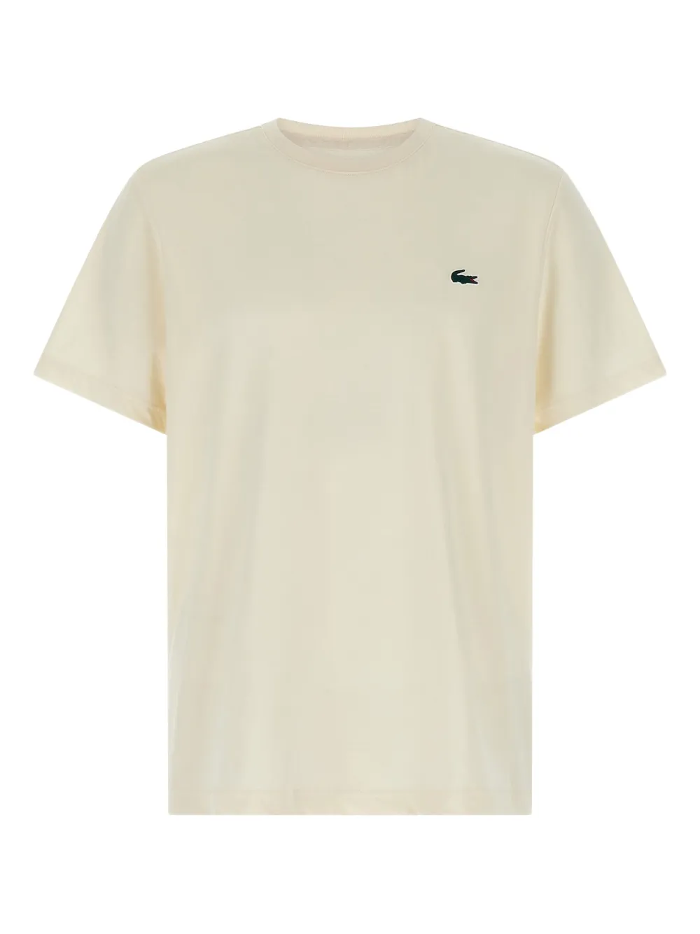 Lacoste T-shirt met logoprint met ronde hals Beige