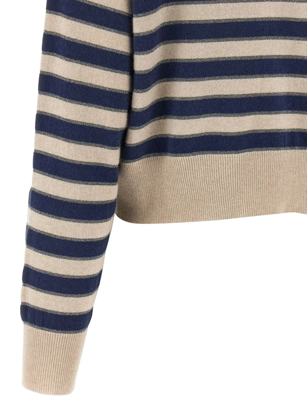 Brunello Cucinelli Striped Long-sleeves Cardigan In Multi