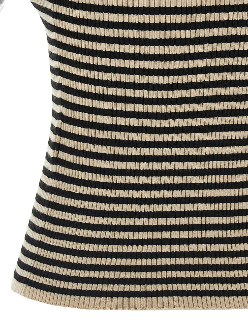 Max Mara striped ribbed T-shirt Beige