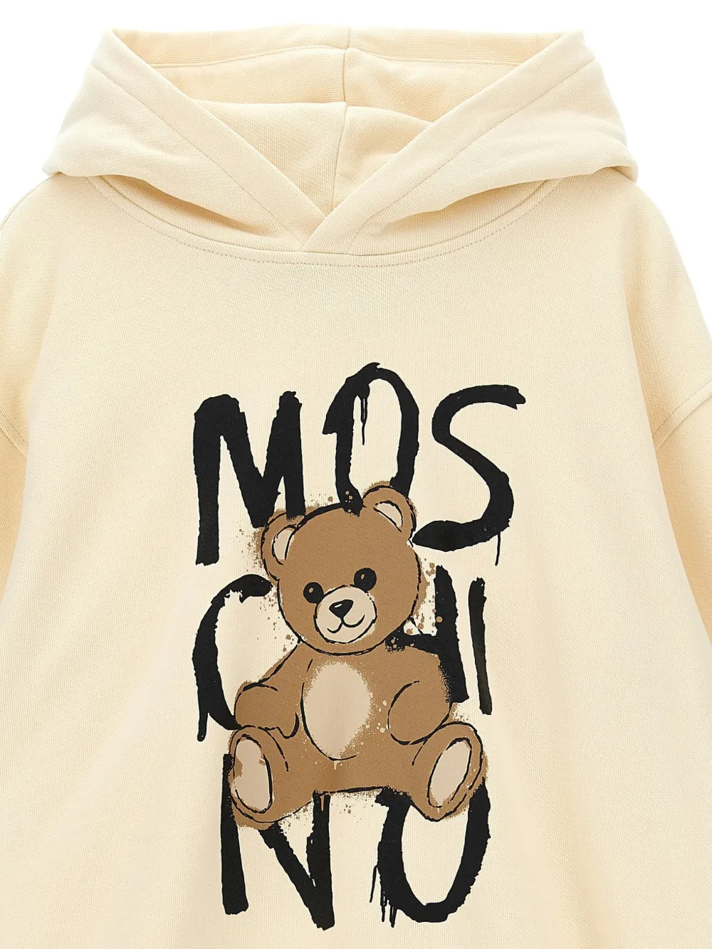 Moschino Kids Hoodie met teddybeerprint Beige