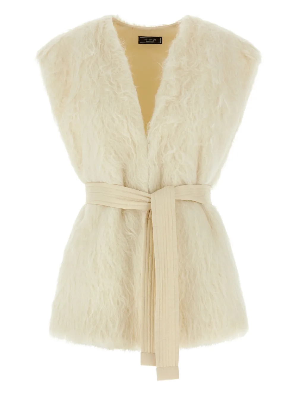 Peserico belted gilet Wit