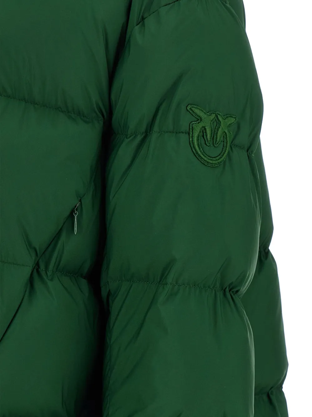 PINKO quilted hooded-neck puffer jacket Groen