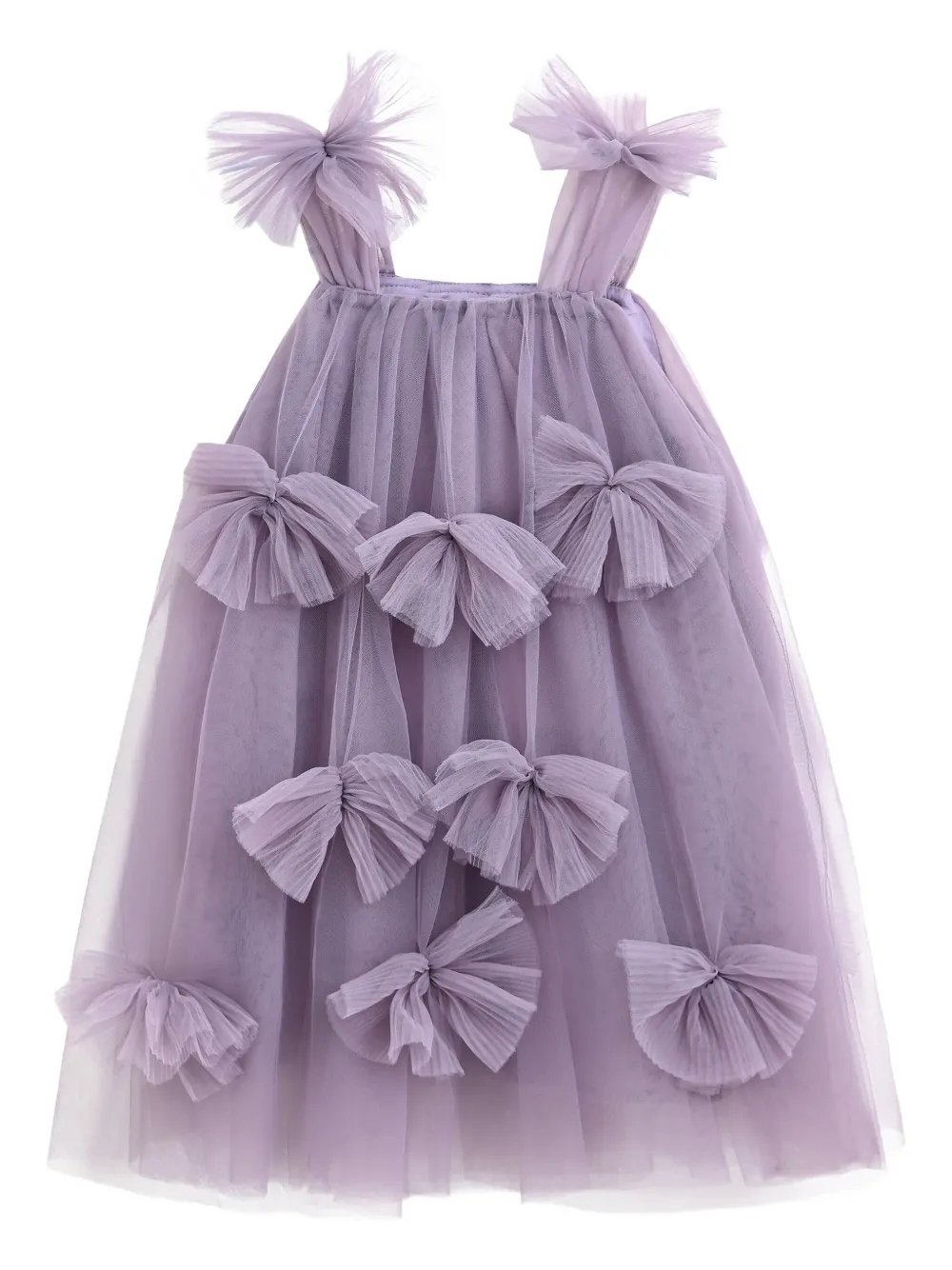 Mimi Tutu bow-embellished tulle dress - パープル Mimi Tutu bow-embellished tulle dress - パープル