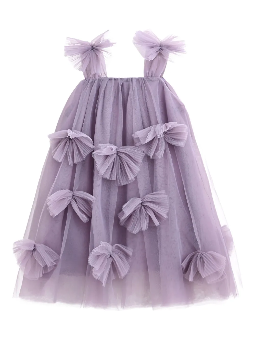 Mimi Tutu bow-embellished tulle dress Paars