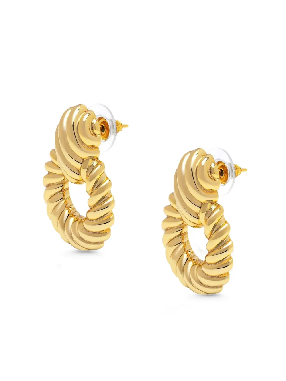 18kt Yellow Gold Twisted Rope Earrings