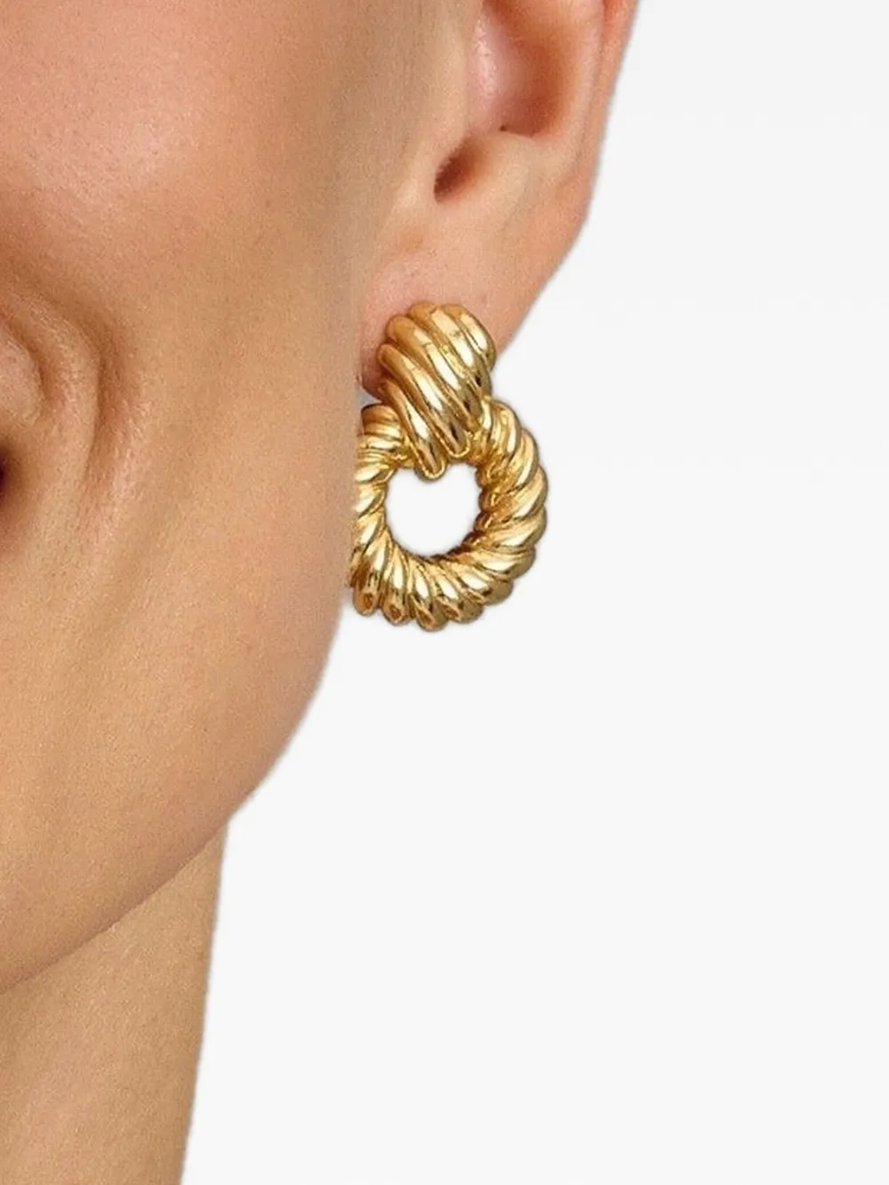 18kt Yellow Gold Twisted Rope Earrings
