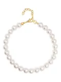 Nialaya Jewelry Chunky Pearl choker necklace - White