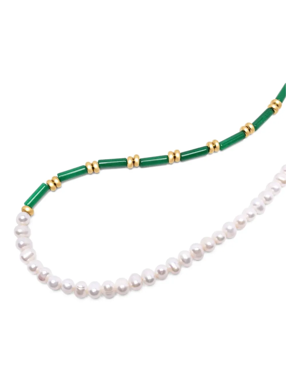 Nialaya Jewelry pearl agate choker necklace | White | Image 1