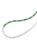 Nialaya Jewelry pearl agate choker necklace - White