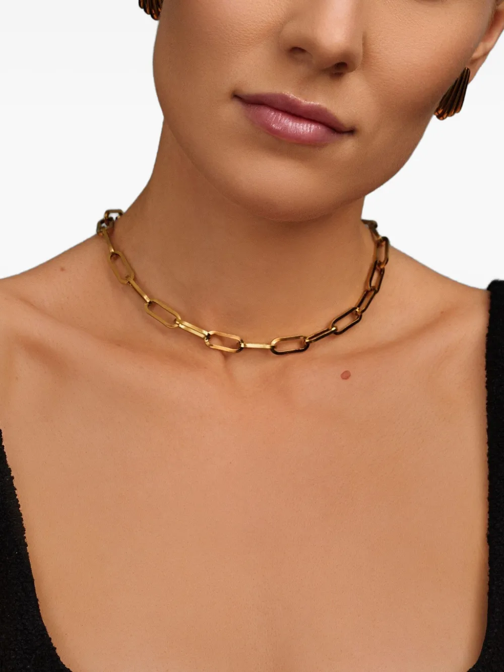 Nialaya Jewelry link-chain necklace - Goud