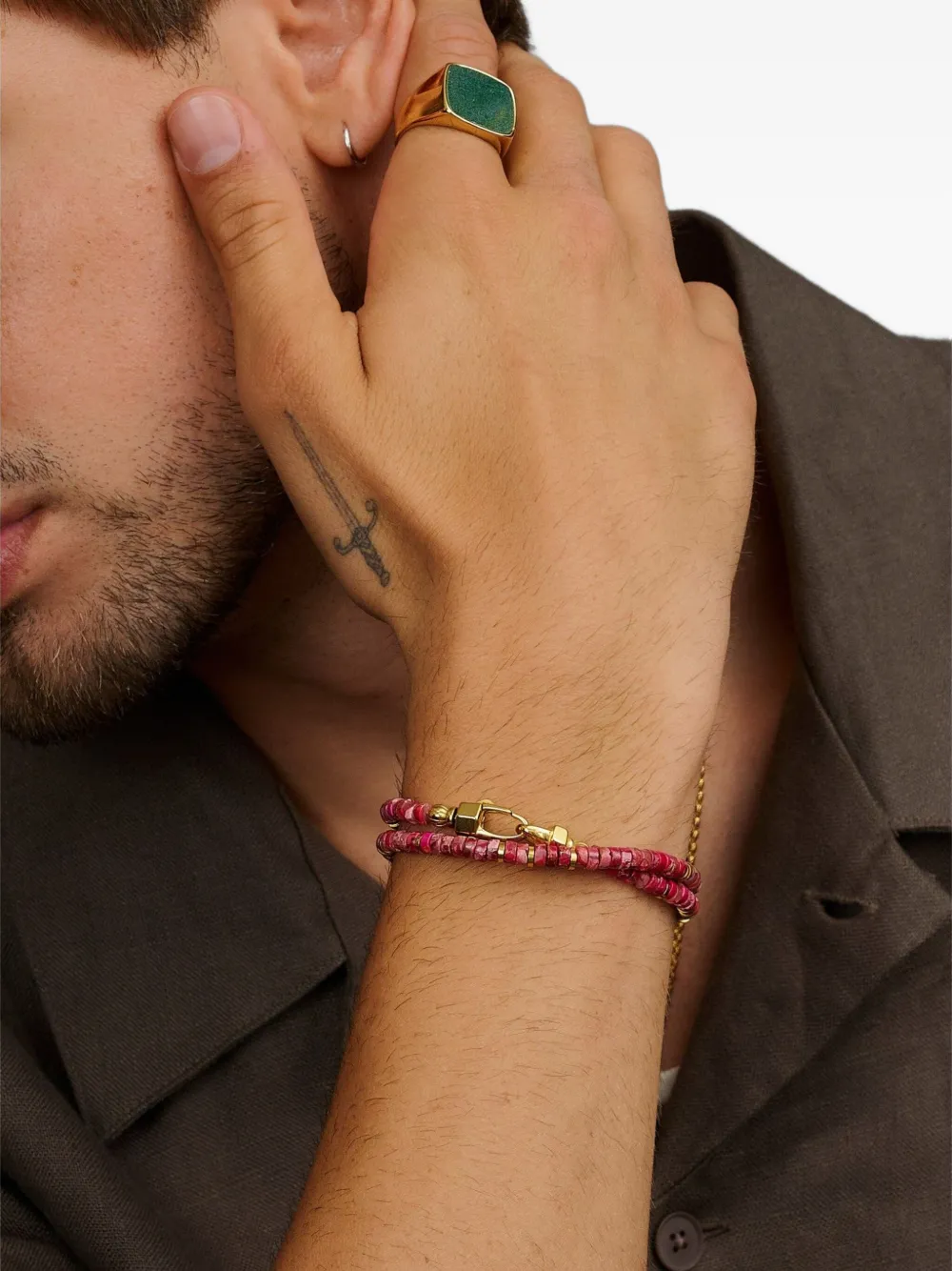 Nialaya Jewelry Howlite Heishi Wrap bracelet | Image 2