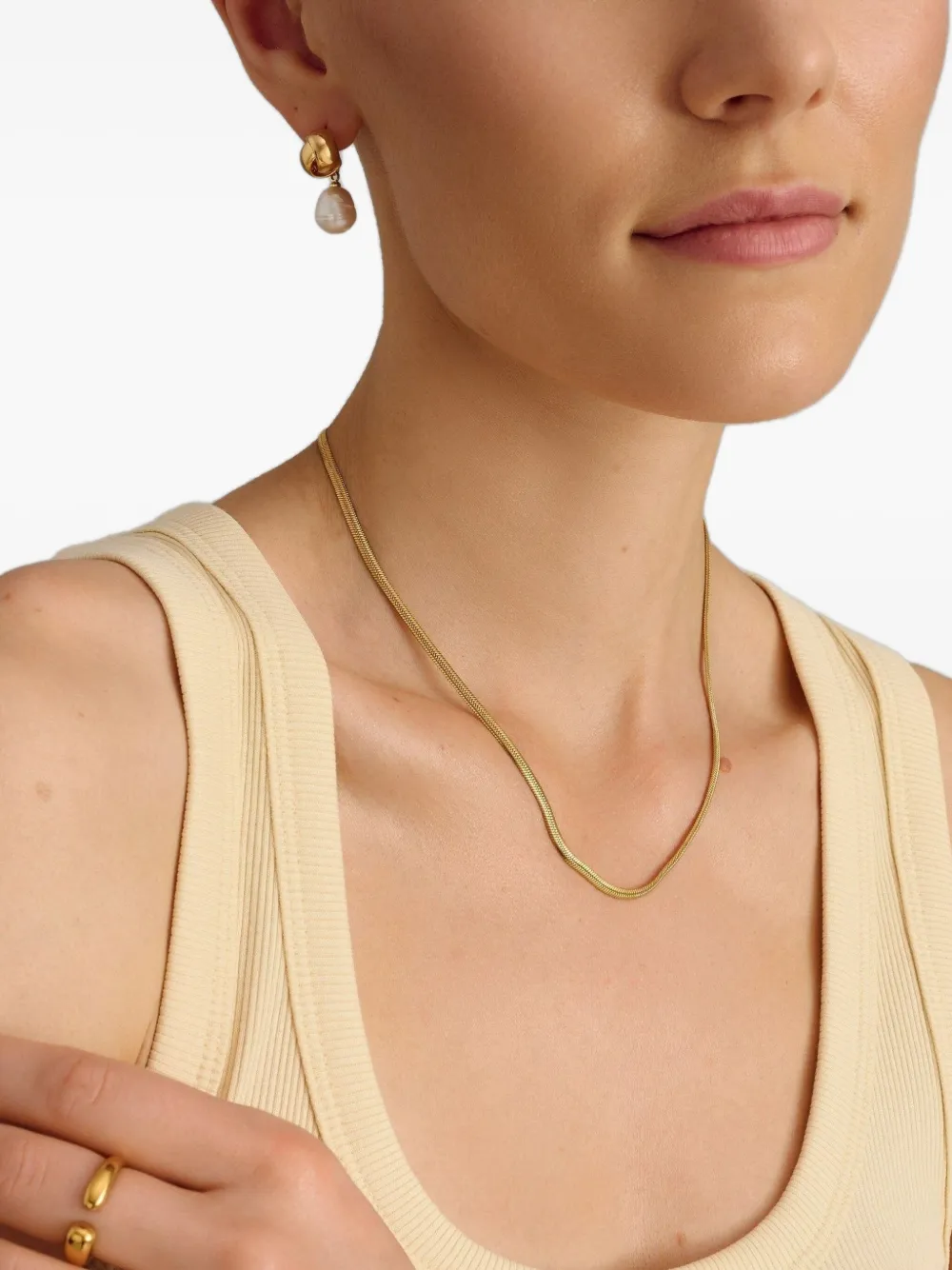 Nialaya Jewelry Snake Chain necklace - Goud
