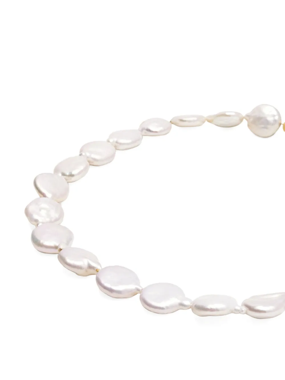 Nialaya Jewelry Como Flat-pearl Choker Necklace In White