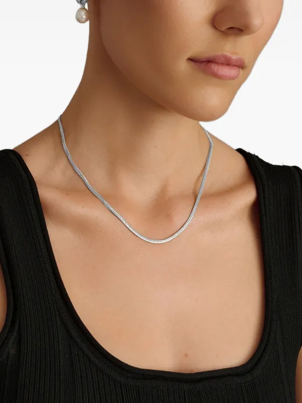 Nialaya Jewelry Snake Chain Necklace | Silver | FARFETCH