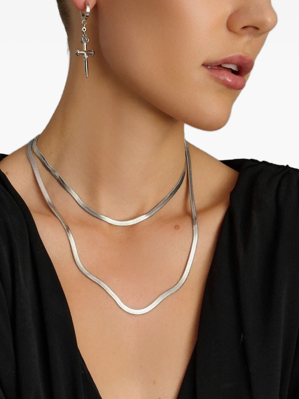 Nialaya Jewelry Snake Chain necklace - Zilver