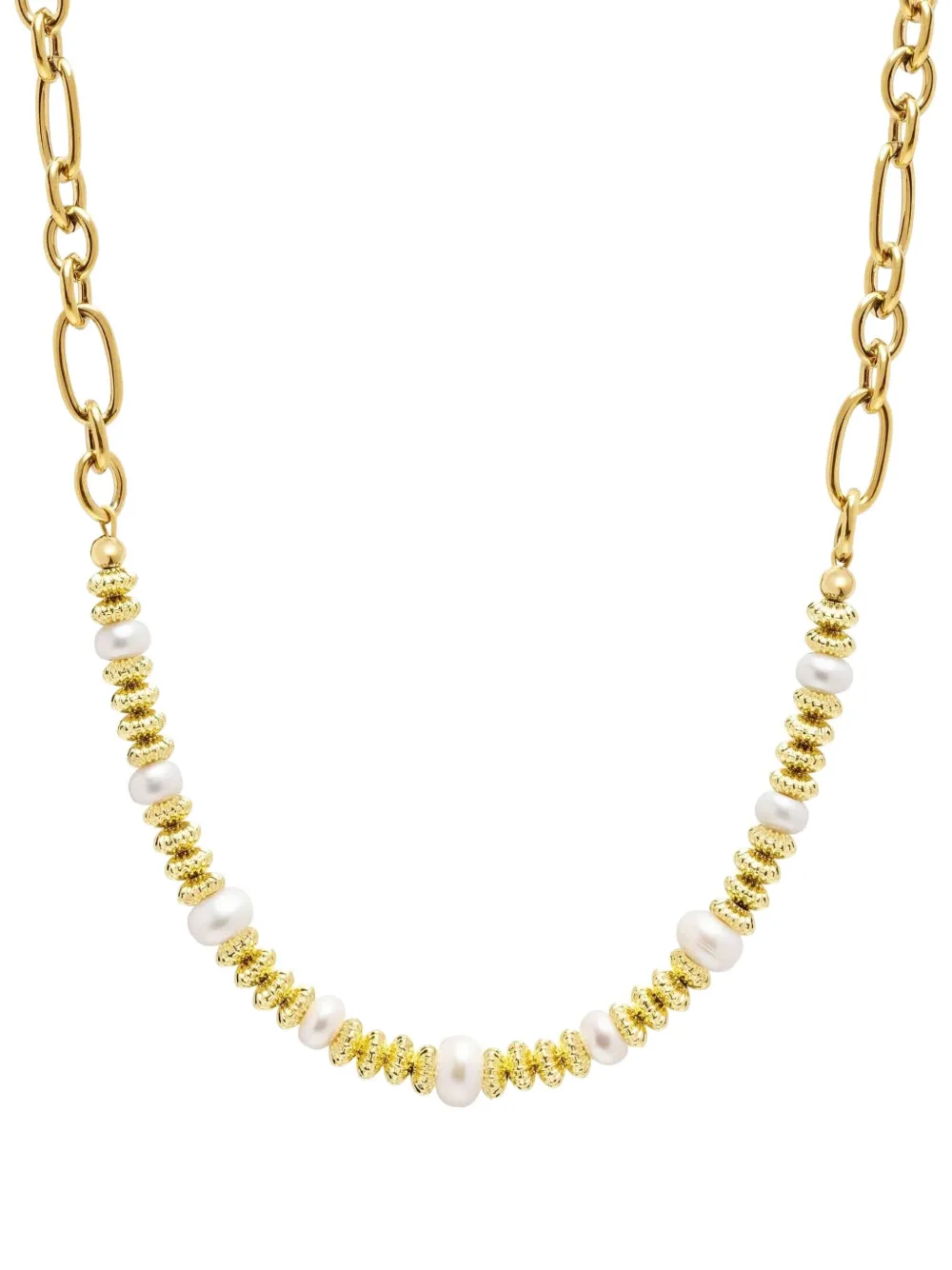  Nialaya Jewelry 18k Yellow Gold Pearl-embellished Chain Choker 