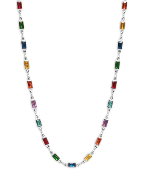 Nialaya Jewelry rectangle stone tennis necklace