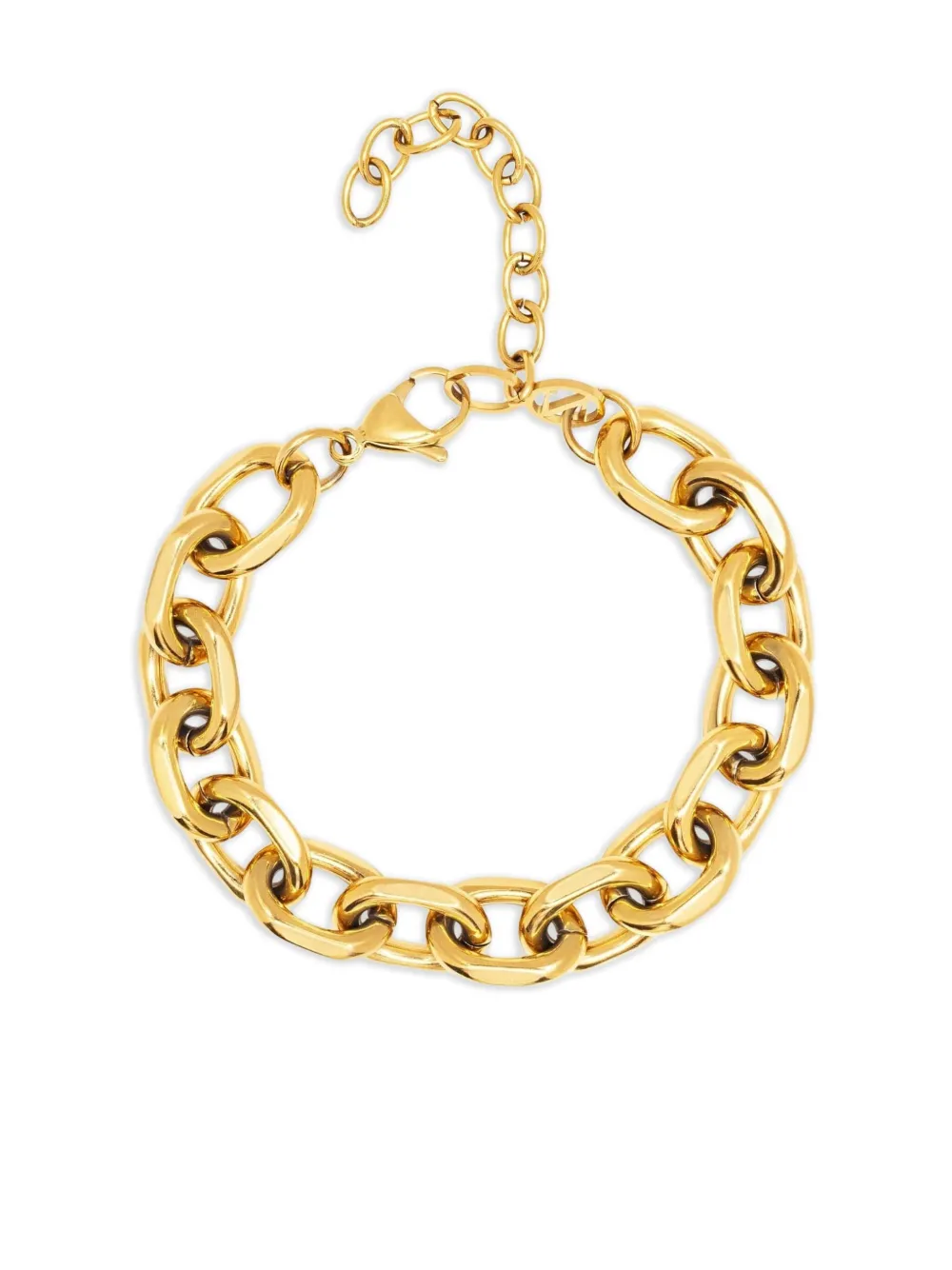 Nialaya Jewelry Round Cable schakelarmband - Goud