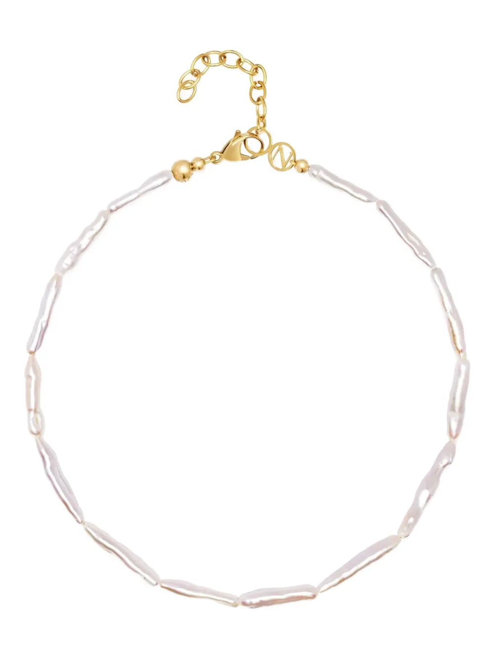 Nialaya Jewelry Ravello Pearl choker necklace | White | Image 1