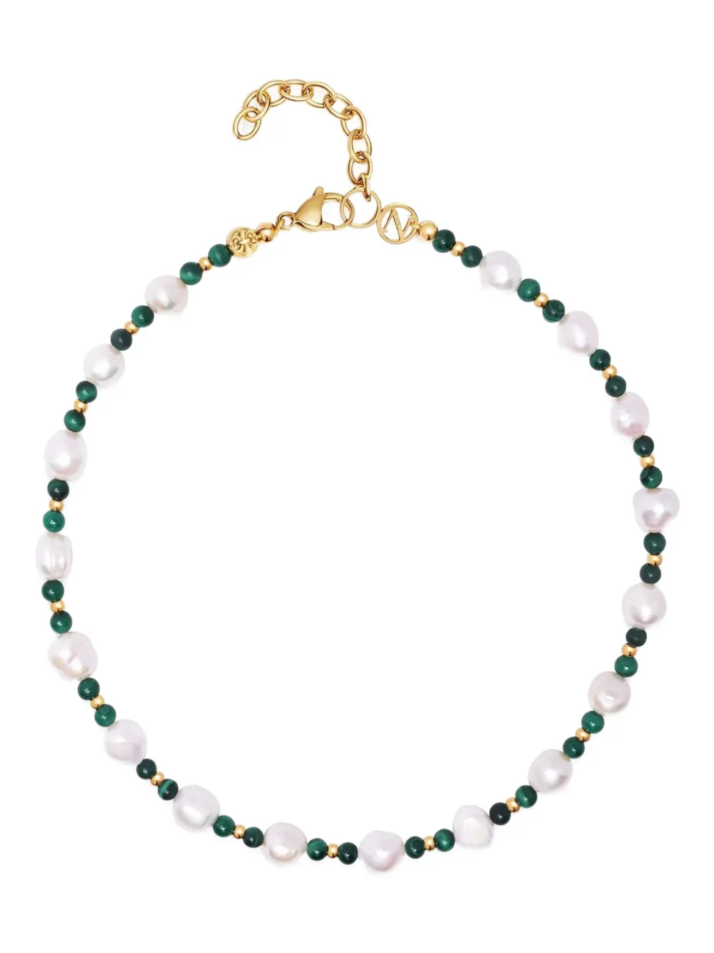 Nialaya Jewelry Capri pearl choker necklace | Gold | Image 1