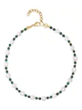 Nialaya Jewelry Capri pearl choker necklace - Gold