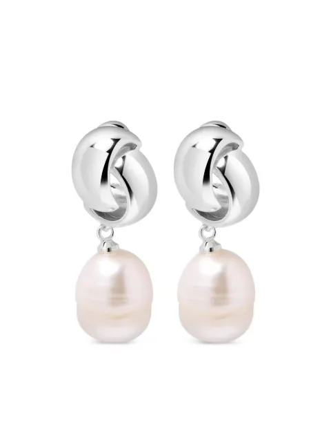 Nialaya Jewelry pearl knot earrings