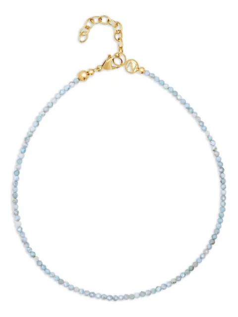 Nialaya Jewelry Larimar Faceted choker necklace 
