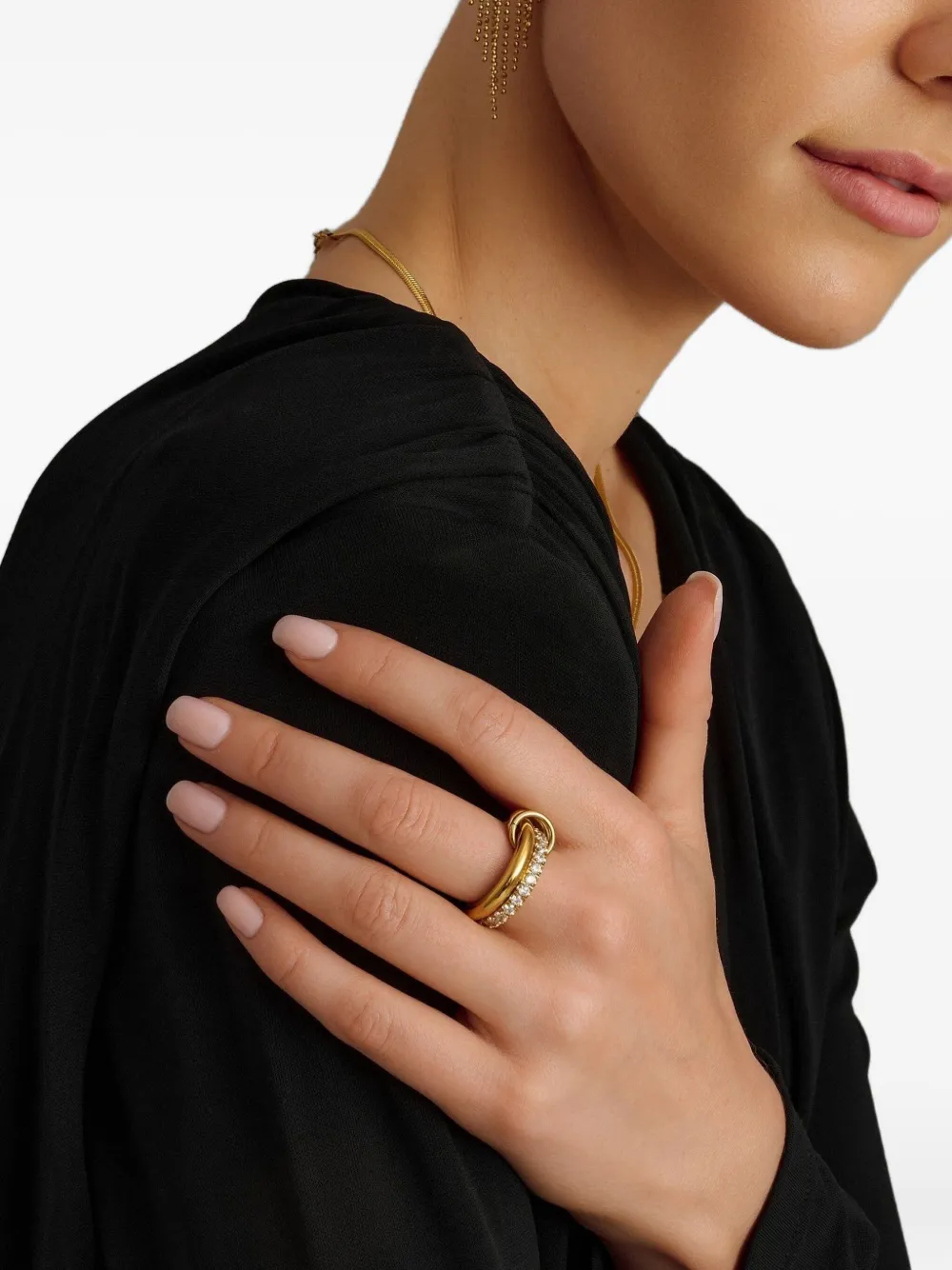 Nialaya Jewelry Dubbele ring - Goud