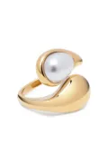 Nialaya Jewelry pearl-embellished ring - Gold