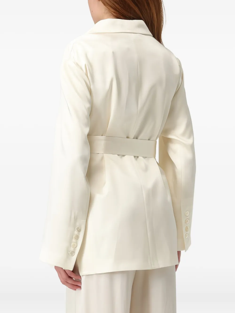 Semicouture Christiana Jacket Belted Waist In Neutral