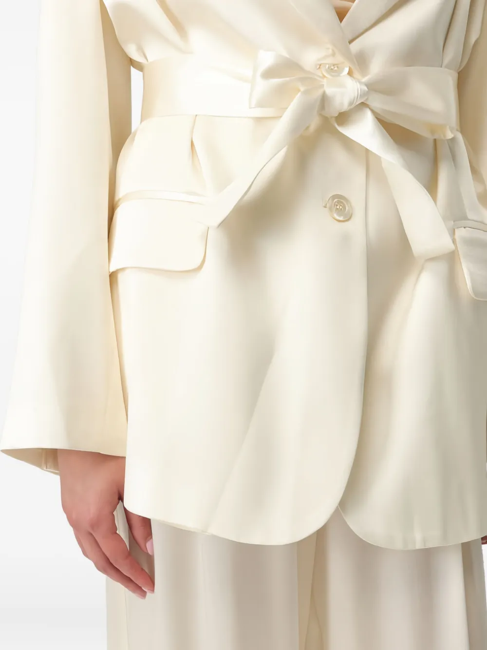 Semicouture Christiana Jacket Belted Waist In Neutral