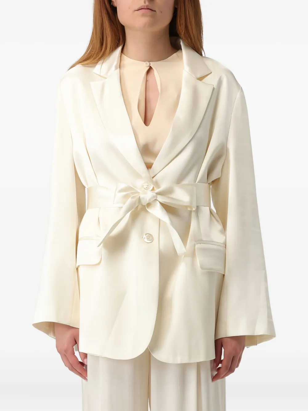 Semicouture belted blazer | Neutrals | Image 1