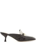 Ferragamo crocodile-effect mules - Neutrals