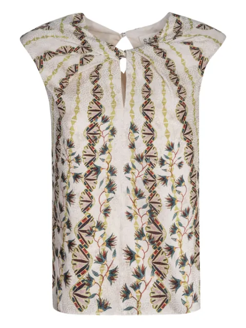 Saloni Claudia B keyhole-neckline blouse