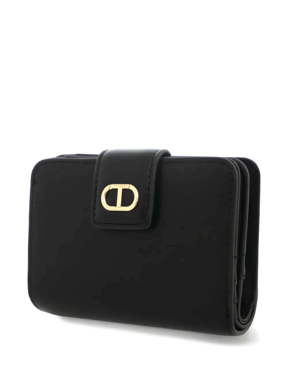 TWINSET gold-tone Oval-T wallet - Zwart