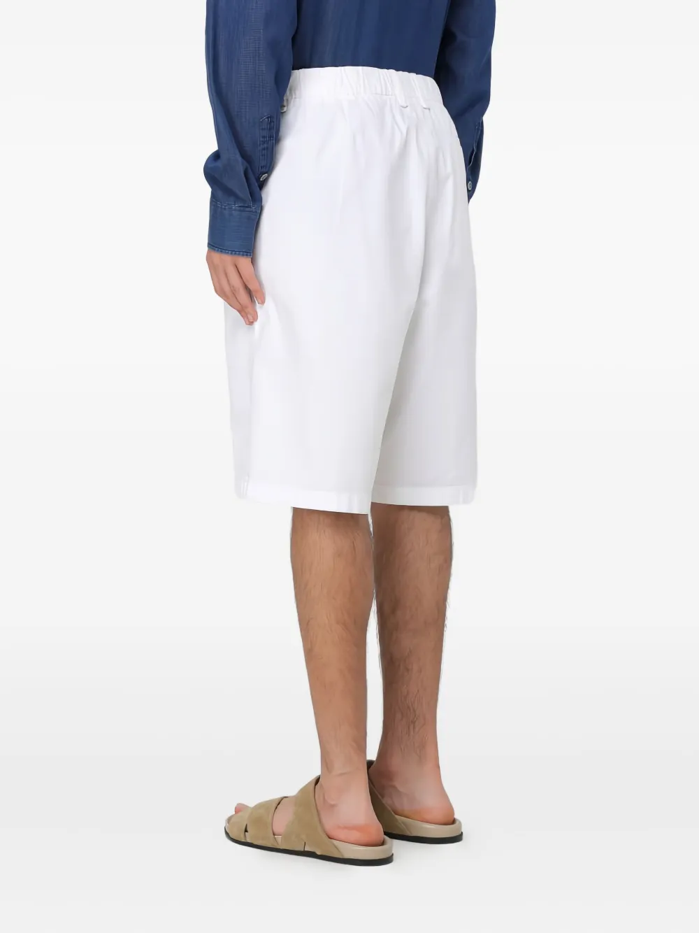 Giorgio Armani Pleated-front Shorts In White