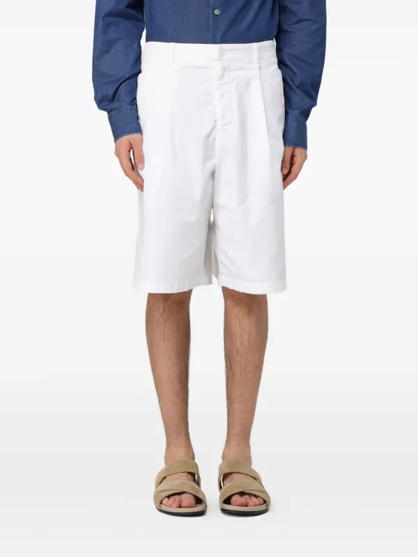 Giorgio Armani Pleated-front Shorts in White